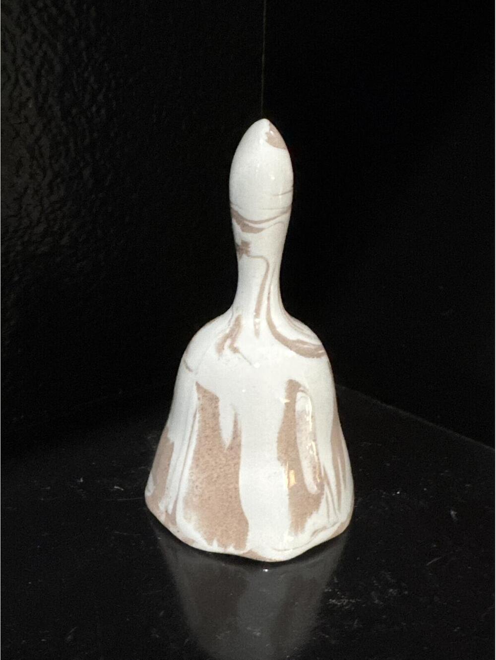 Vintage Ceramic Bell with Marbled Design